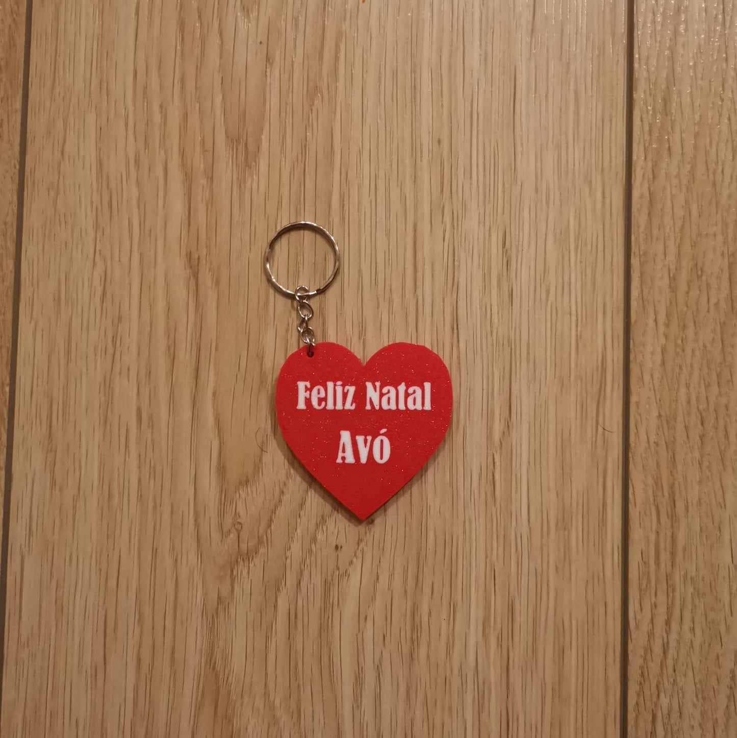 Porta Chaves de Natal Coração