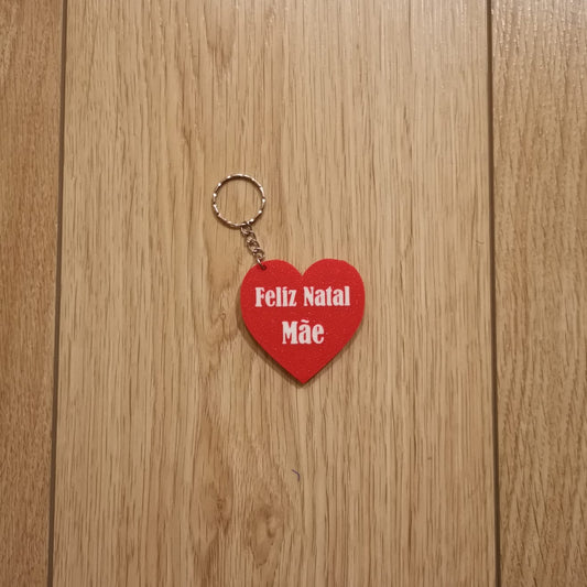 Porta Chaves de Natal Coração